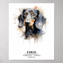 Anpassade Dachshund-Hund Poster