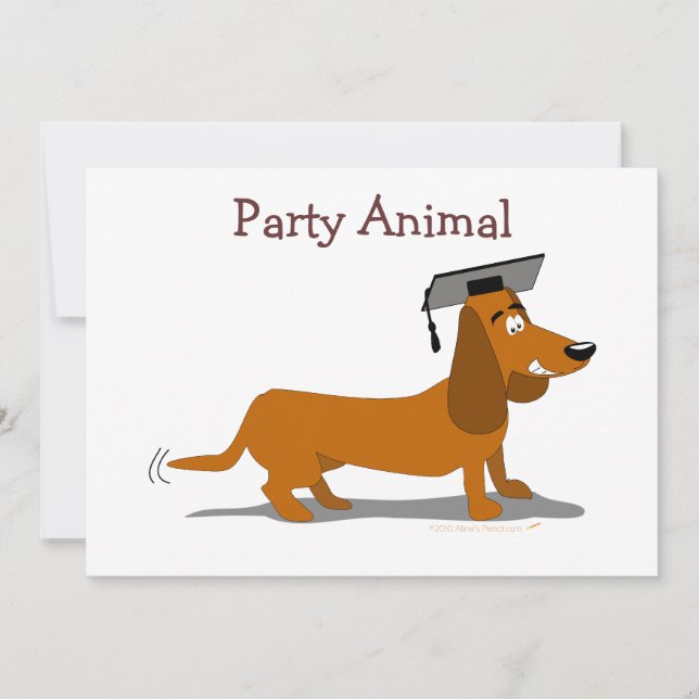Anpassade Dachshund Hund Studenten mall (Framsida)