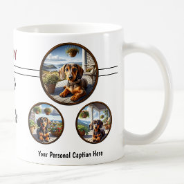 Anpassade Dachshund Puppy Kaffemugg