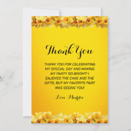 Anpassade Daffodil March Birth Flower Birthday Tack Kort