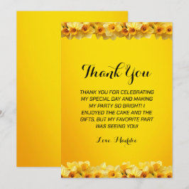Anpassade Daffodil March Birth Flower Birthday Tack Kort