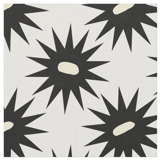 Anpassade Dahlia Art Deco Stil Fabric Tyg (Närbild)
