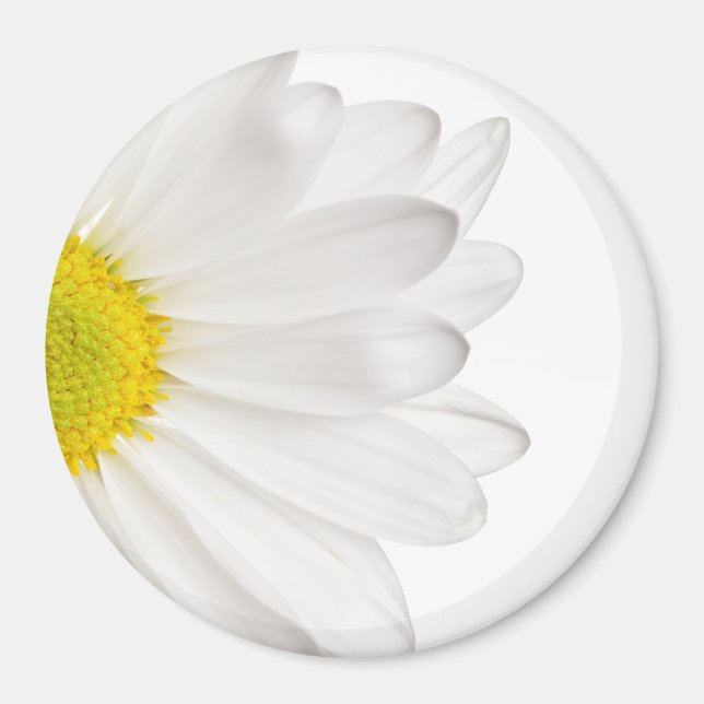 Anpassade Daisy för vit Daisy i bakgrunden Magnet (Framsidan)