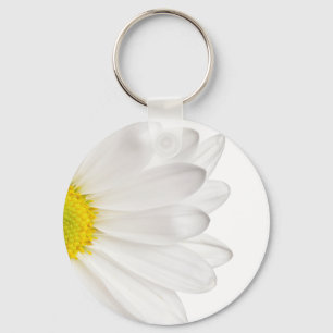 Anpassade Daisy för vit Daisy i bakgrunden Nyckelring