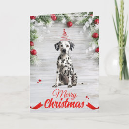 Anpassade Dalmatiskt julhälsningskort Kort