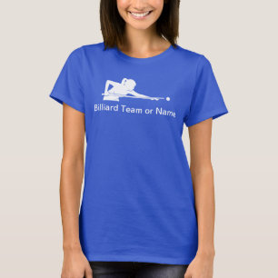 Anpassade dam-lag T-shirts för biljardpool Liga