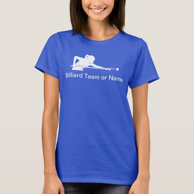Anpassade dam-lag T-shirts för biljardpool Liga (Framsida)