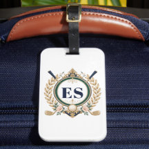 Anpassade damer Elegant Monogram Golf