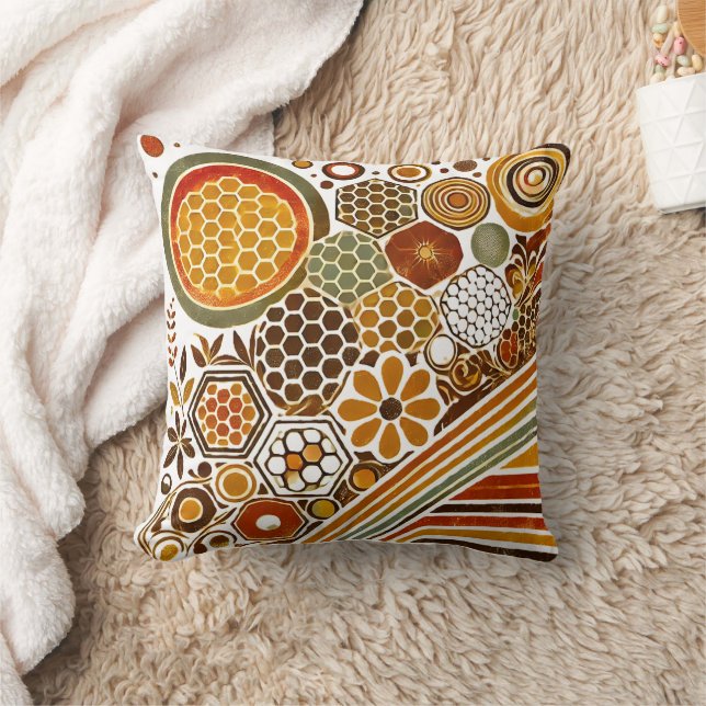 Anpassade Decorative Dekorativ kudde | Honeycomb (Filt)