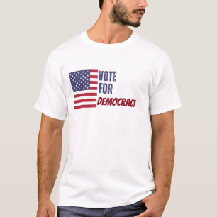 Anpassade: "Demokrati USA: val 2024" T Shirt
