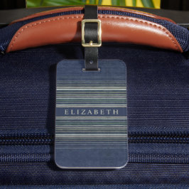 Anpassade Denim Jeans Blue Grått Färg Linjer Bagagebricka