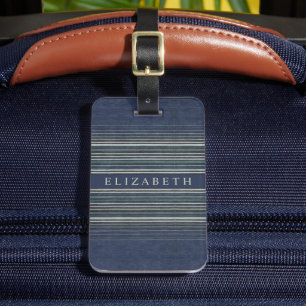 Anpassade Denim Jeans Blue Grått Färg Linjer Bagagebricka