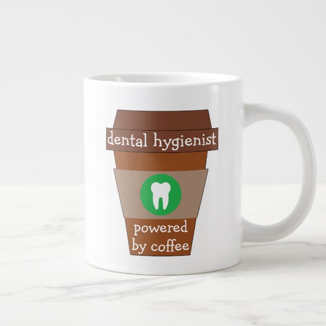 Anpassade Dentalhygien med kaffe Jumbo Mugg (Höger)