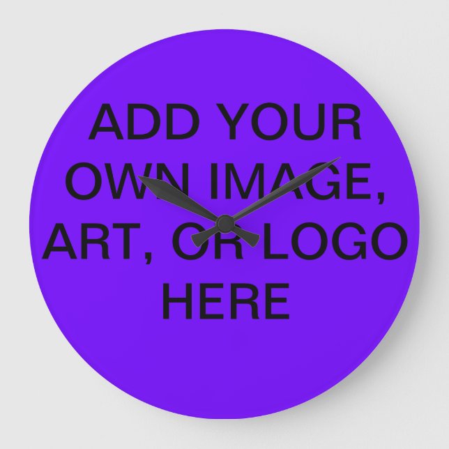 ANPASSADE DESIGNER CLOCK - LÄGG TILL EGET BILDER STOR KLOCKA (Framsida)