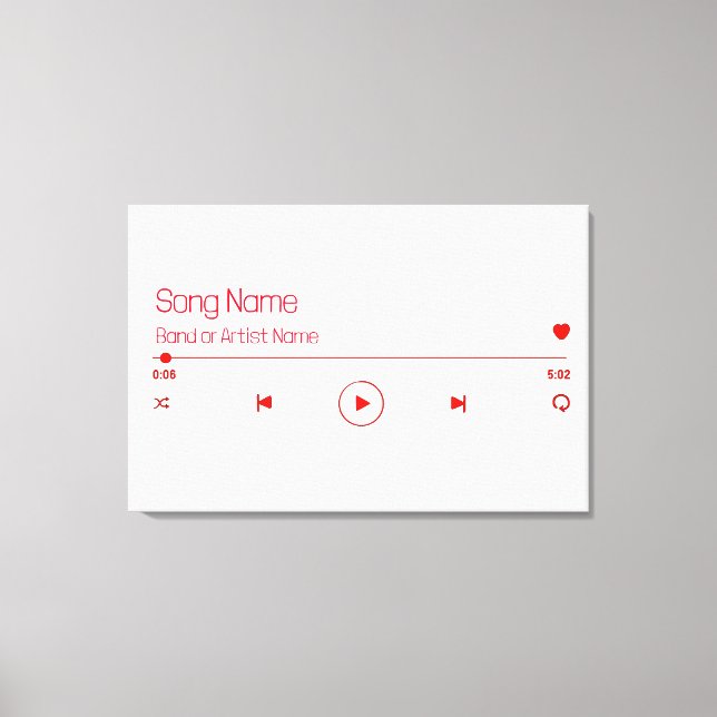 Anpassade din favoritmusik canvastryck (Framsida)