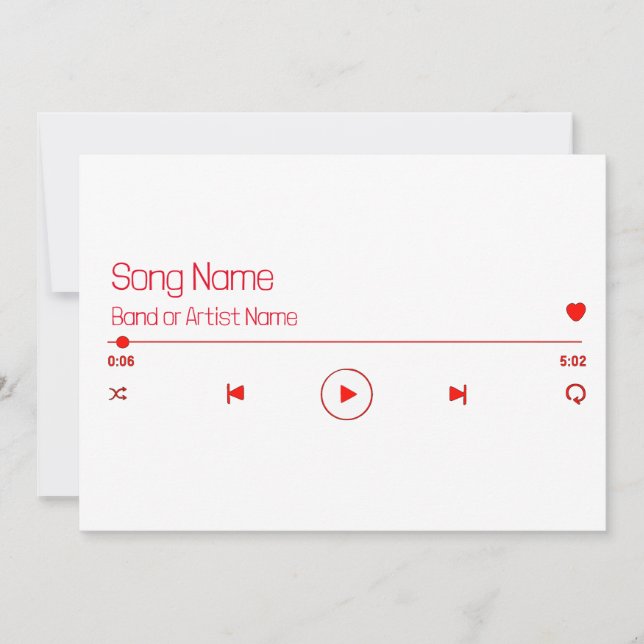 Anpassade din favoritmusik inbjudningar (Framsida)