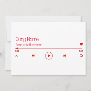 Anpassade din favoritmusik inbjudningar