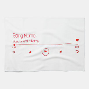 Anpassade din favoritmusik kökshandduk