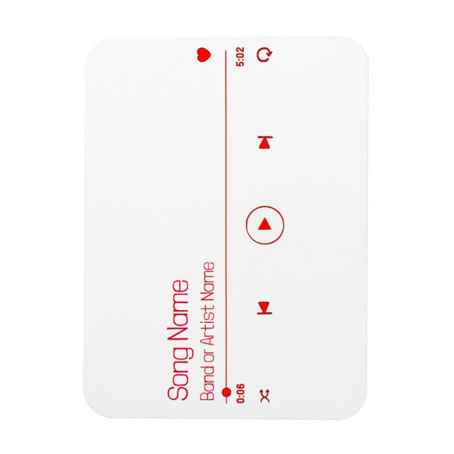 Anpassade din favoritmusik magnet (Vertikal)