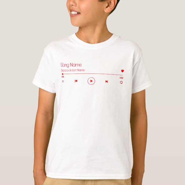 Anpassade din favoritmusik t shirt (Framsida)