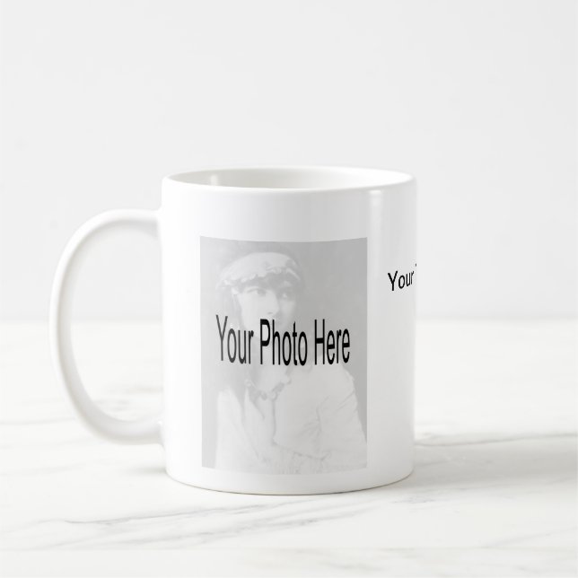 Anpassade - din foto & text kaffemugg (Vänster)