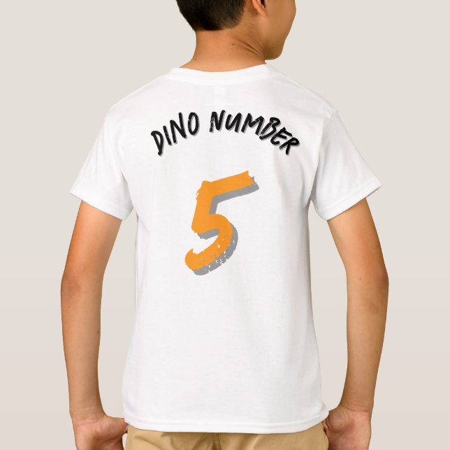 Anpassade Dinosaur T-shirt (Baksida)
