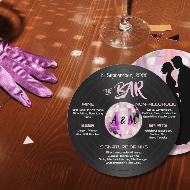 Anpassade Disco Bröllop Pub Menu Meny (Skapare uppladdad)