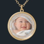 Anpassade ditt fotoLockethalsband Guldpläterat Halsband<br><div class="desc">Ccustomizable ditt fotoLockethalsband</div>