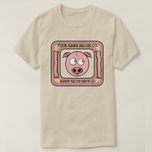 Anpassade (DITT NAMN) Bacon Company Tee