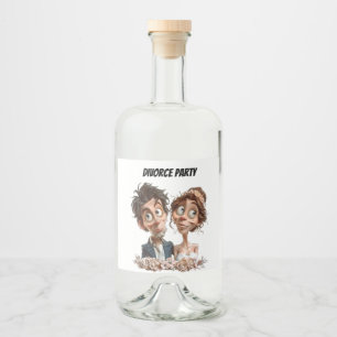Anpassade Divorce Party Flaska Spritflaskor Etikett