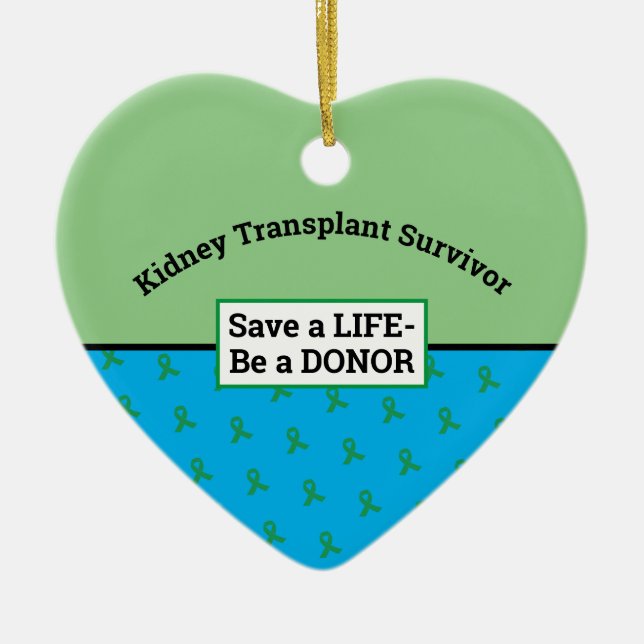 Anpassade Donation av transplantat Julgransprydnad Keramik (Framsidan)