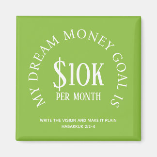 Anpassade Dream Money-finansieringsmål Magnet