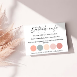 Anpassade Dress Code & Garden Cocktail Bröllop Tilläggskort