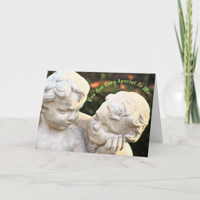 ANPASSADE/"DU ÄR SÅ SPECIELL FÖR MIG"/TVÅ CHERUBS KORT (Framsida)