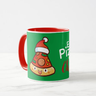 Anpassade Eat Pizza till jul Mugg