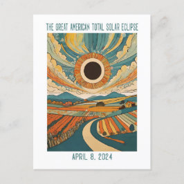 ANPASSADE: Eclipse över jordbruksmark Vykort