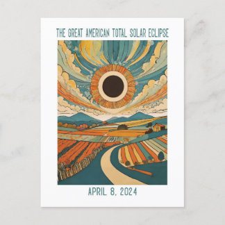 ANPASSADE: Eclipse över jordbruksmark Vykort