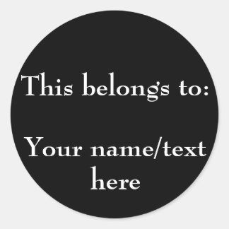 Anpassade Egendom Sticker Runt Klistermärke