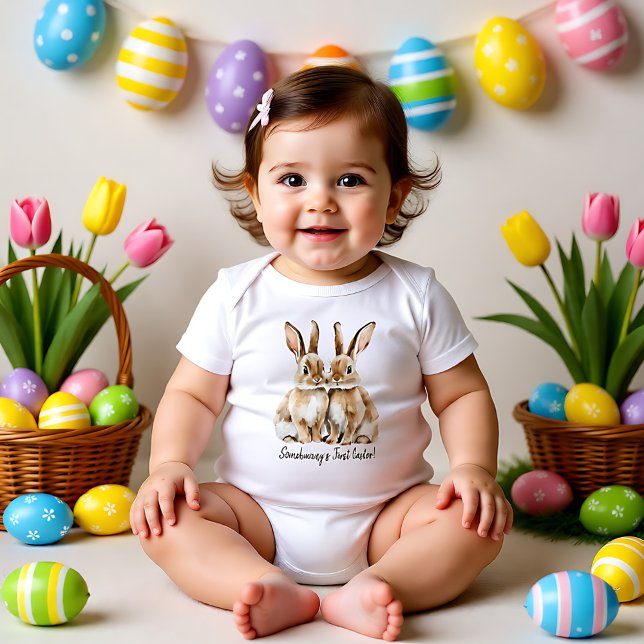 Anpassade 🐇 Egg citing Bunny Romper T Shirt (Customizable 🐇Egg-citing Bunny Romper)