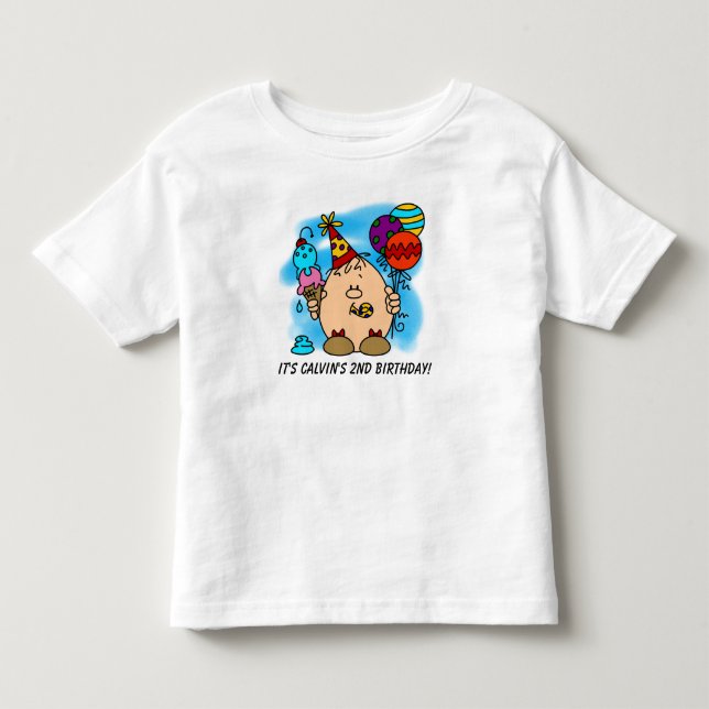 Anpassade Eggberts födelsedagskjorta T-shirt (Framsida)