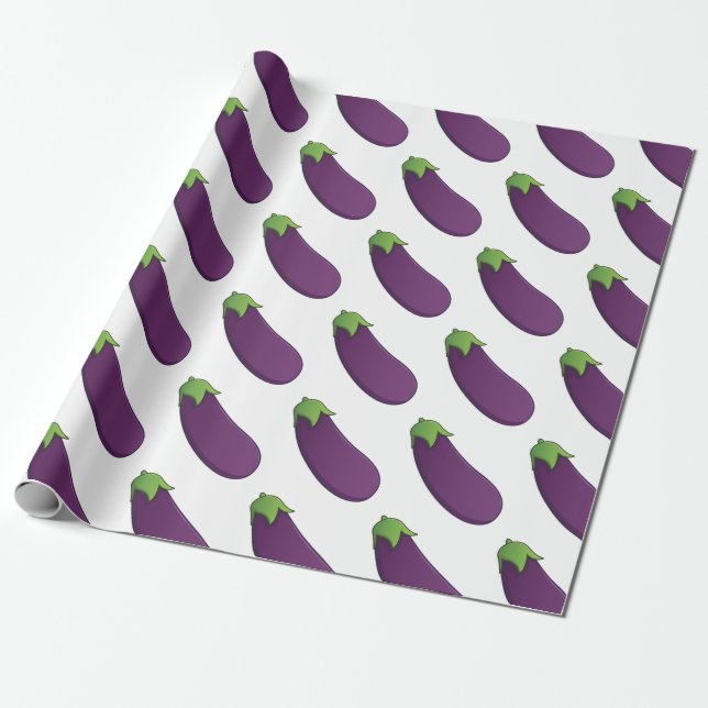 Anpassade Eggplant Presentpapper (Utrullad)