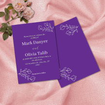 Anpassade Elegant bröllop Inbjudan