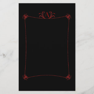 Anpassade Elegant Gräns med monogram Brevpapper