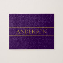 Anpassade elegant | Guld och djup Lila