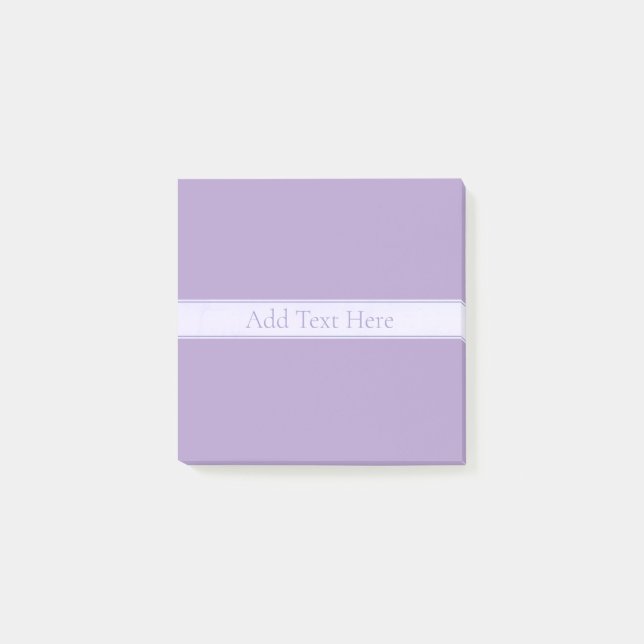 Anpassade Elegant Light Lavender Lila Post-it Block (Framsida)