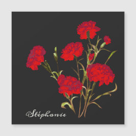Anpassade Elegant Vintage Blommigt Red Carnation