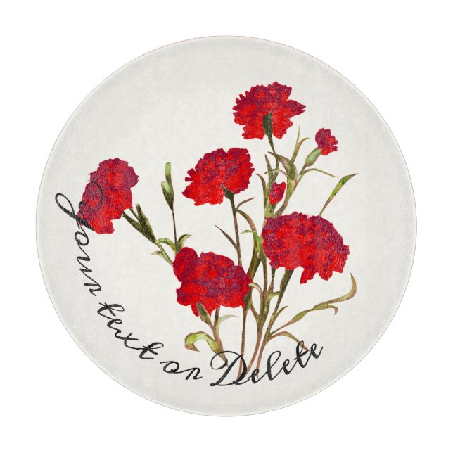 Anpassade Elegant Vintage Blommigt Red Carnation (Framsidan)