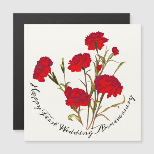 Anpassade Elegant Vintage Blommigt Red Carnation