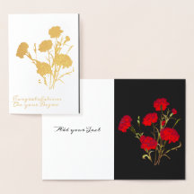 Anpassade Elegant Vintage Blommigt Red Carnation
