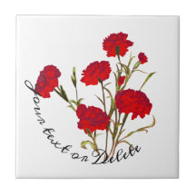 Anpassade Elegant Vintage Blommigt Red Carnation
